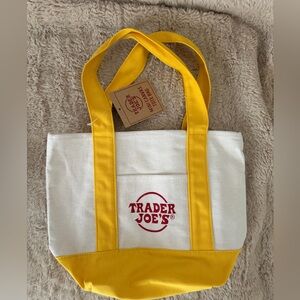 Trader Joe’s mini tote bag nwt yellow